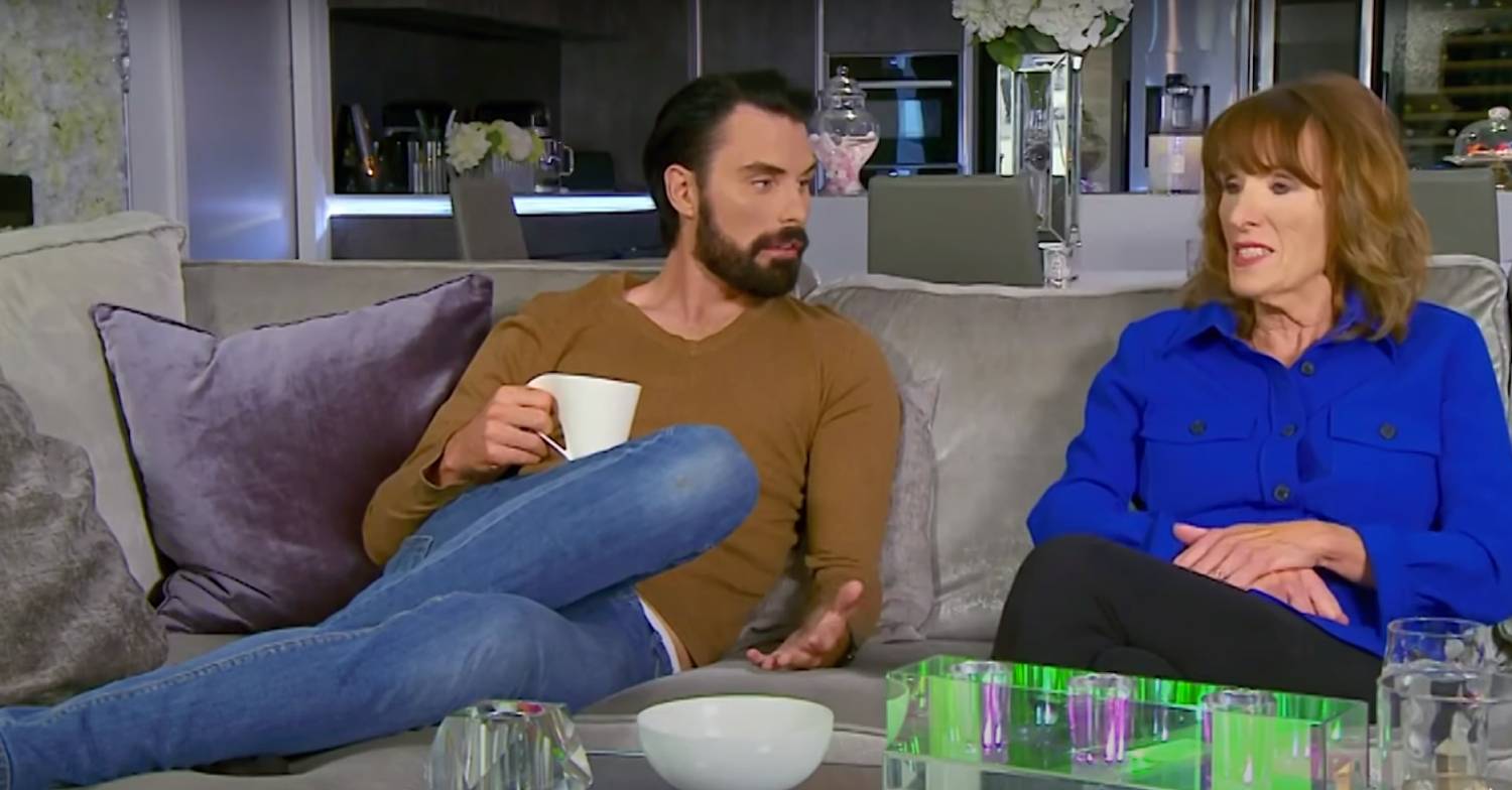 Rylan Clark with his mum Linda during an appearance on Celebrity Gogglebox