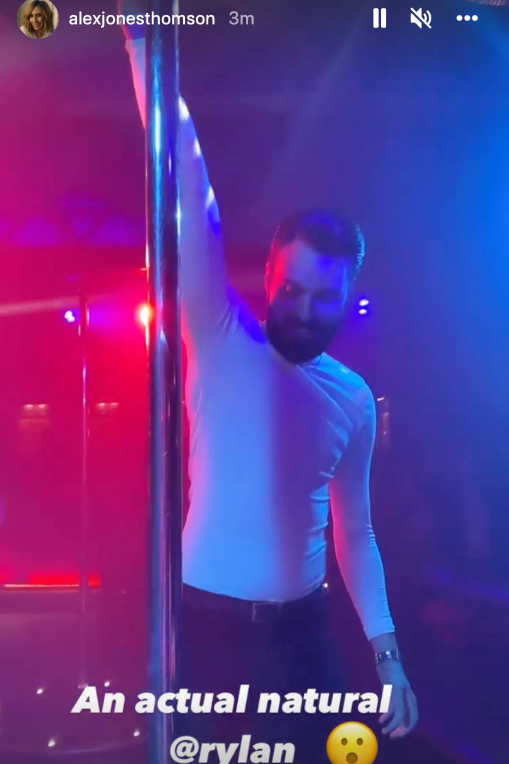 Pole-dancing may not feature all that much in Rylan's future career