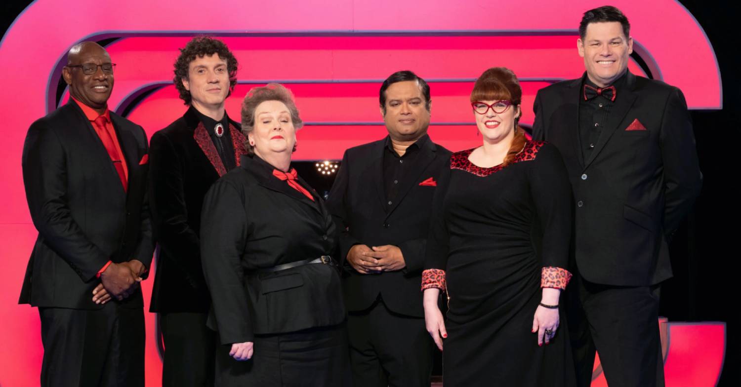 Mark Labbett, far right, and Paul Sinha, second from right. are two of The Chase's most loved quiz stars
