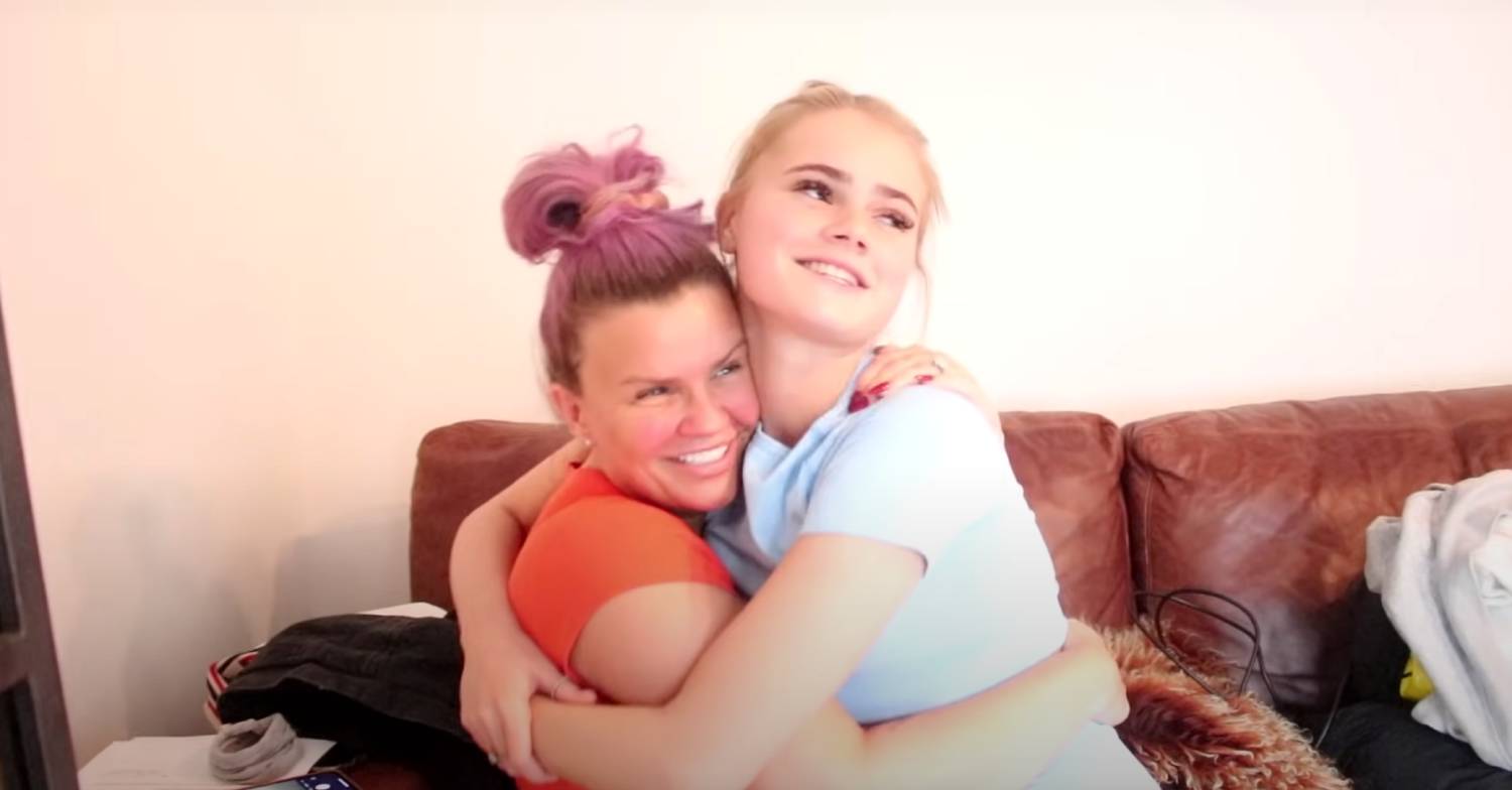 Kerry Katona hugs daughter Lilly