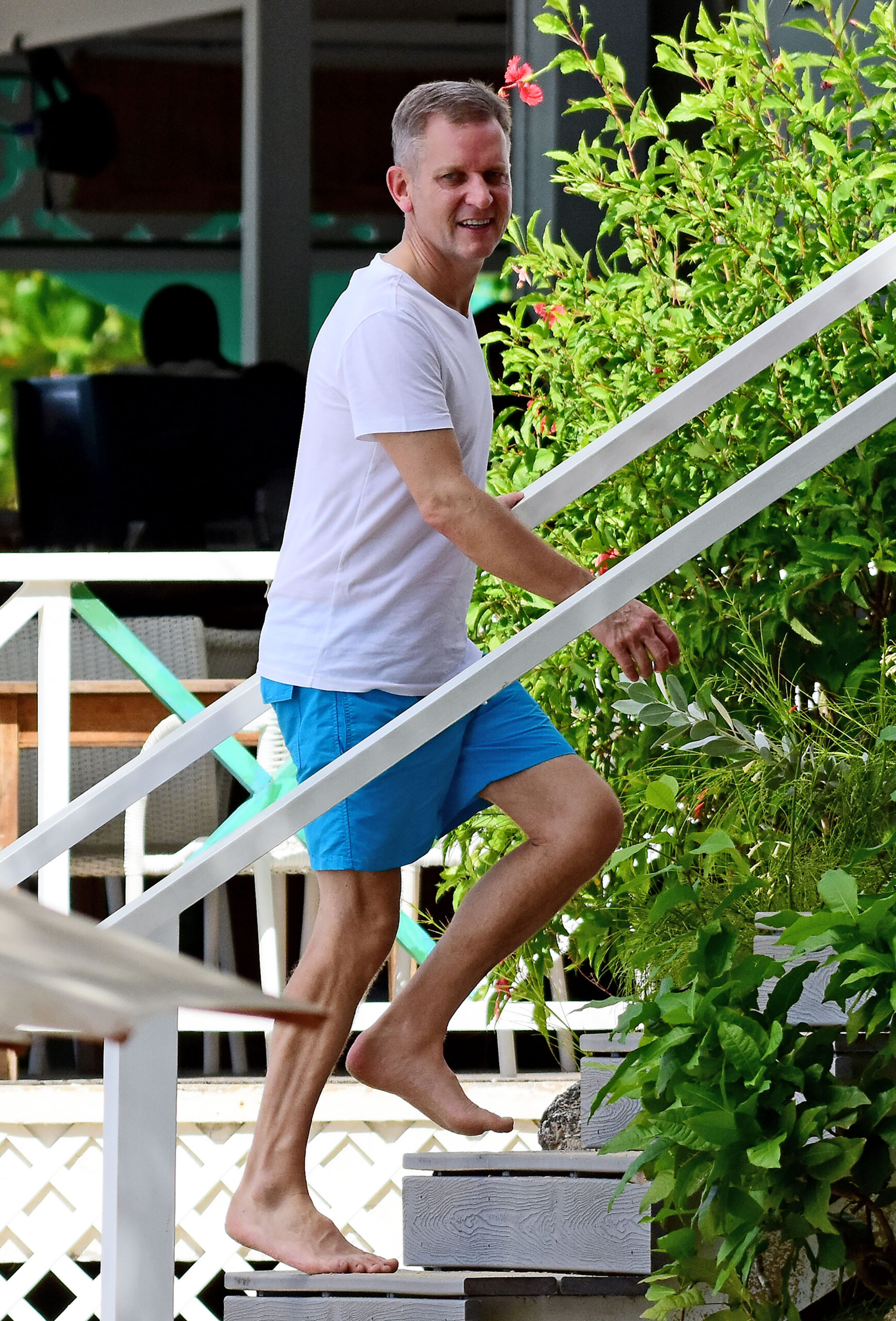 Jeremy Kyle smiling on the beach