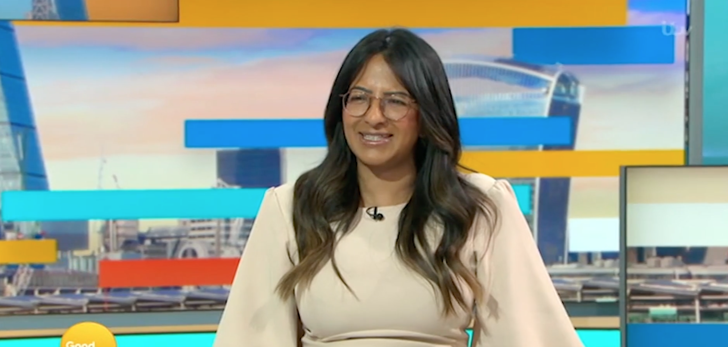 GMB host Ranvir today in glasses