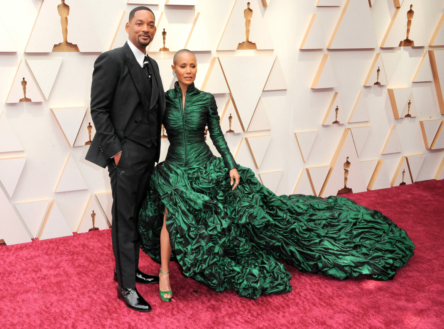 Will Smith and Jada Pinkett Smith on the red carpet at the Oscars