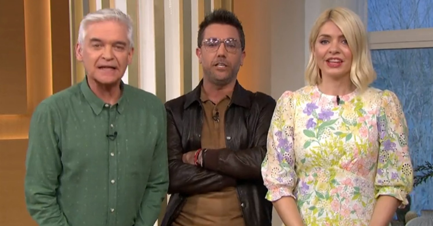Gino D'Acampo, Holly Willoughby and Phillip Schofield on This Morning