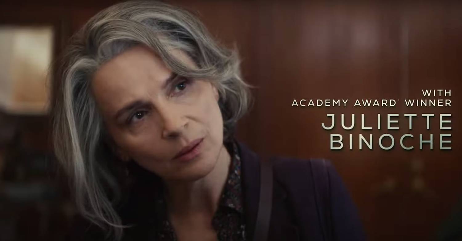 Juliette Binoche in character in The Staircase
