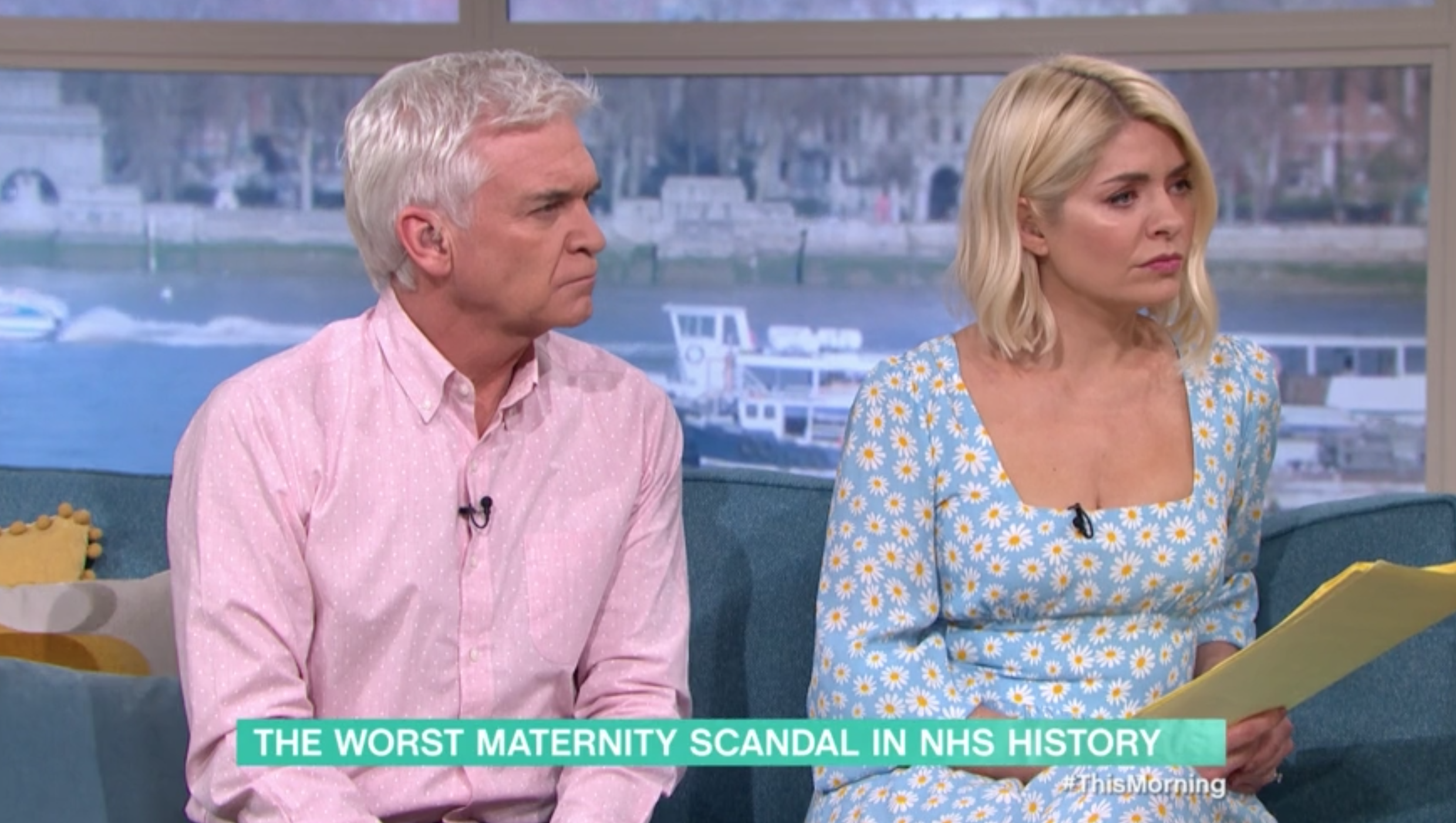 Holly and Phil looking sad on this morning