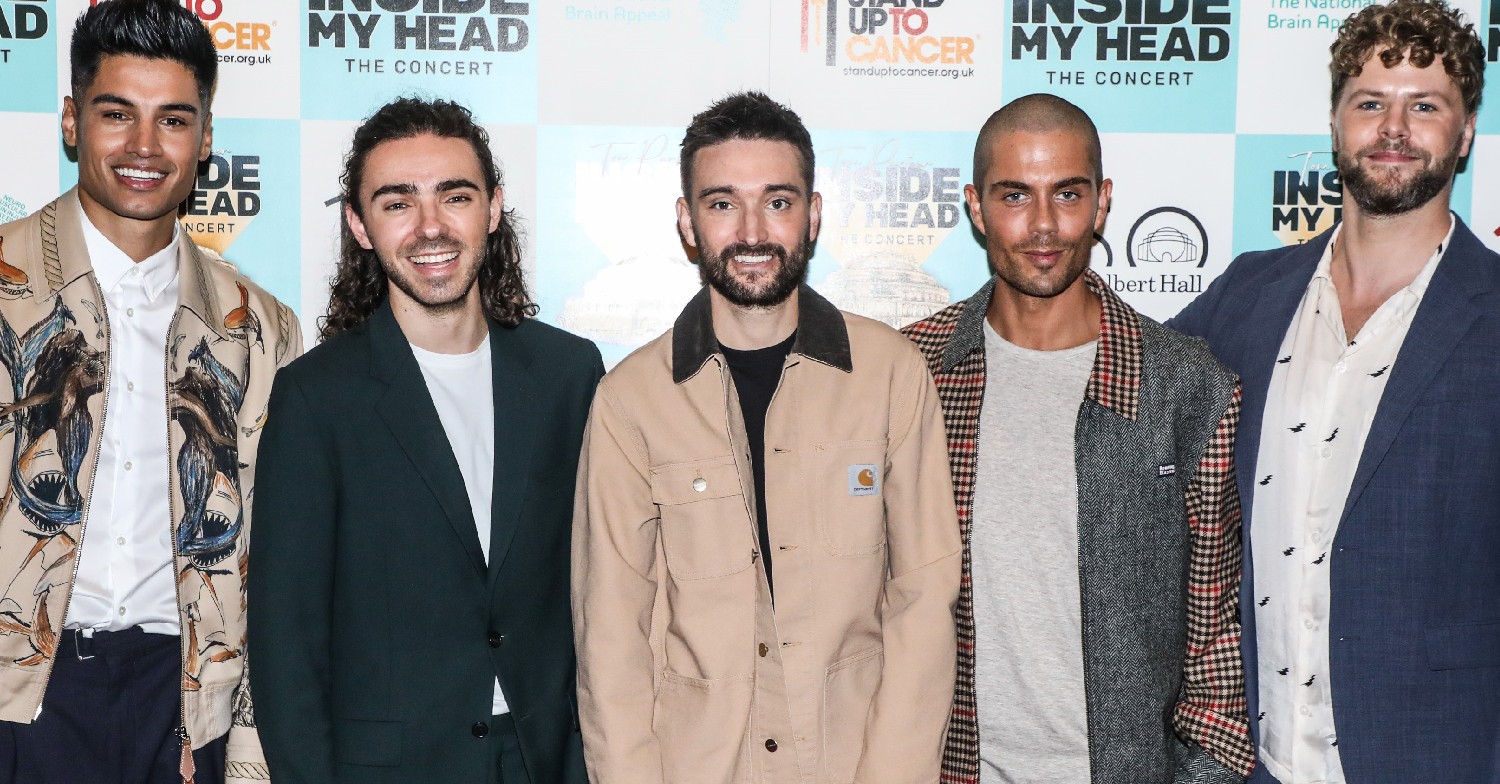 Tom Parker with his The Wanted bandmates