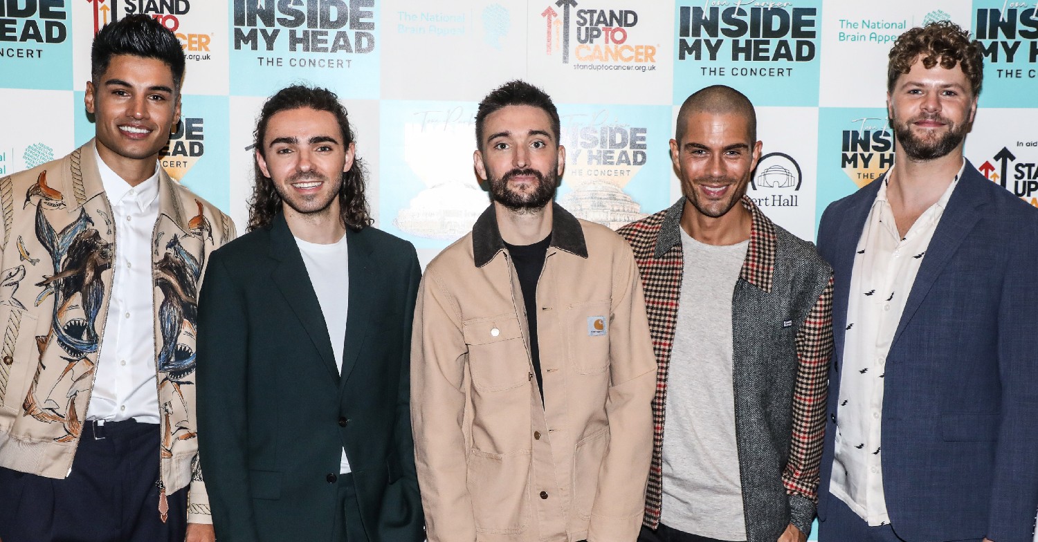 Tom Parker with his The Wanted bandmates