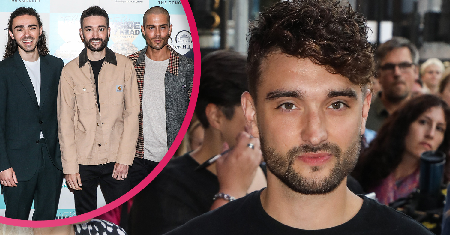 Tom Parker with his The Wanted bandmates