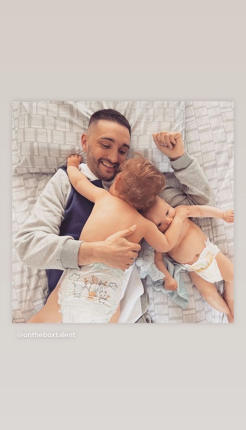 Tom Parker with his kids