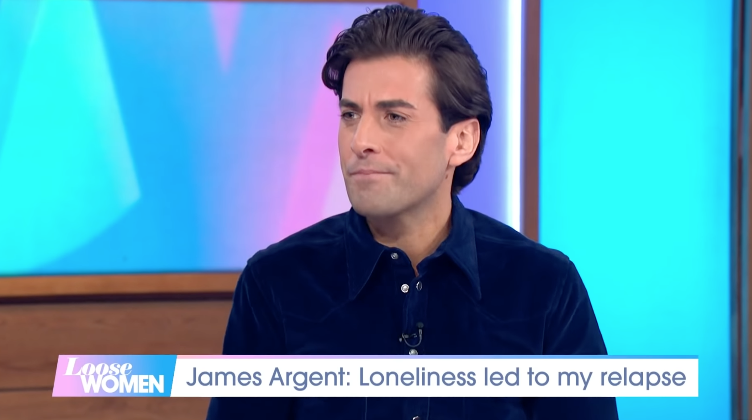 James 'Arg' Argent wearing navy on Loose Women