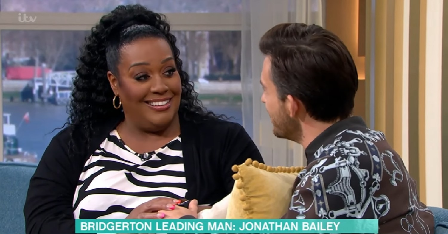 Alison Hammond gazes at Jonathan Bailey on This Morning today