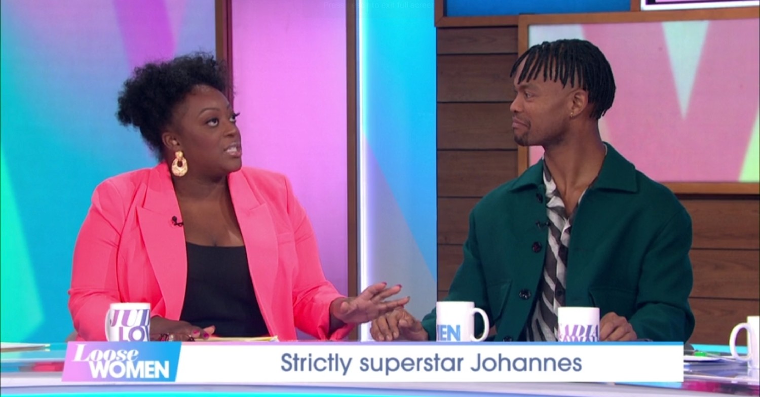 Strictly stars Judi Love and Johannes Radebe talking on Loose Women