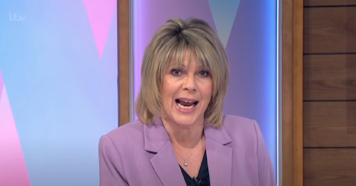 Ruth Langsford speaking in purple blazer on Loose Women