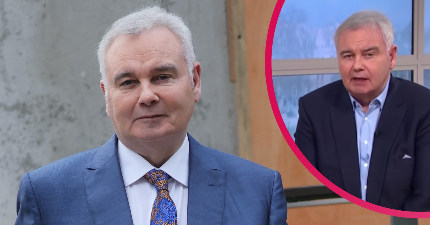 Eamonn Holmes smiling at the camera and on This Morning