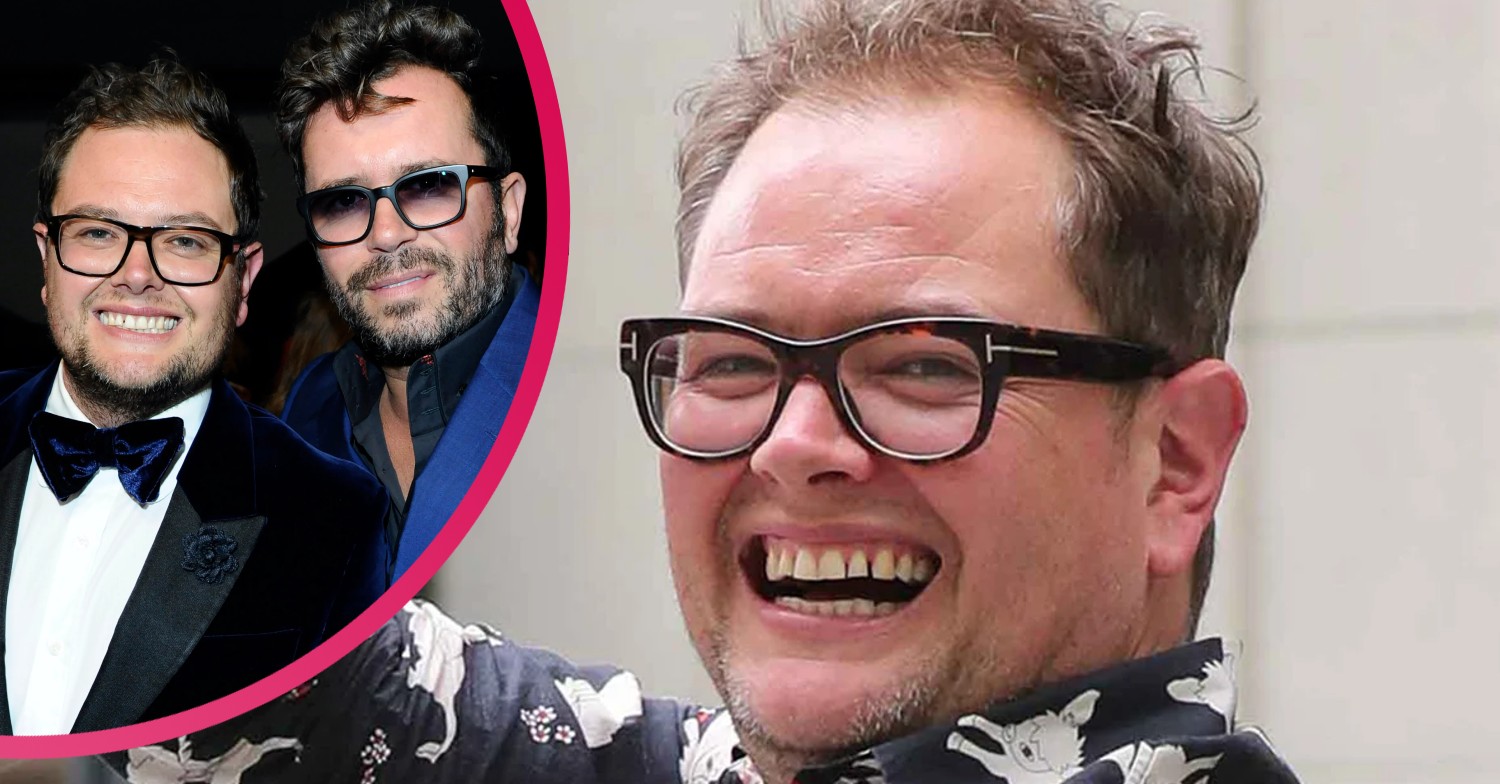 Alan Carr smiling as he prepares to finalise divorce