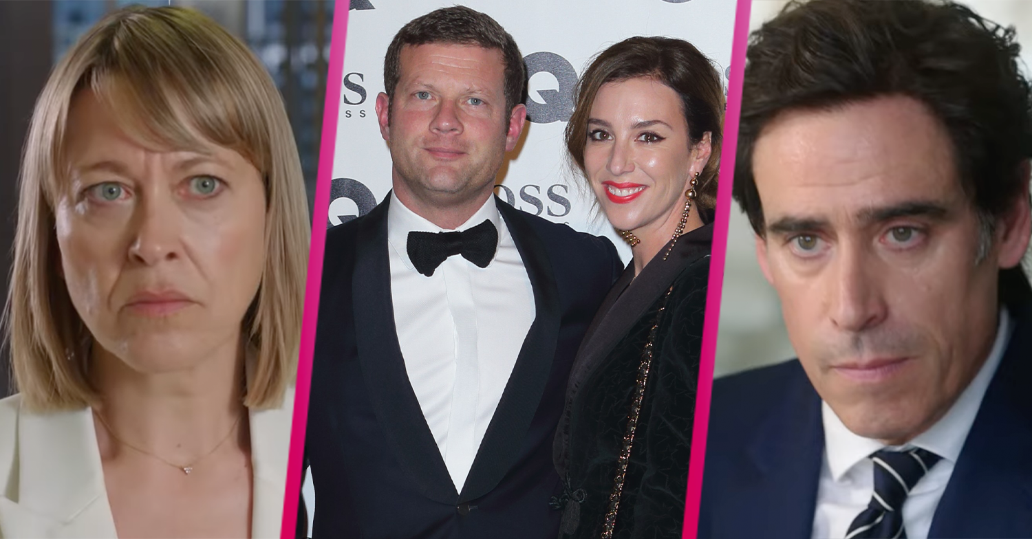 Dermot O'Leary and his wife with The Split stars