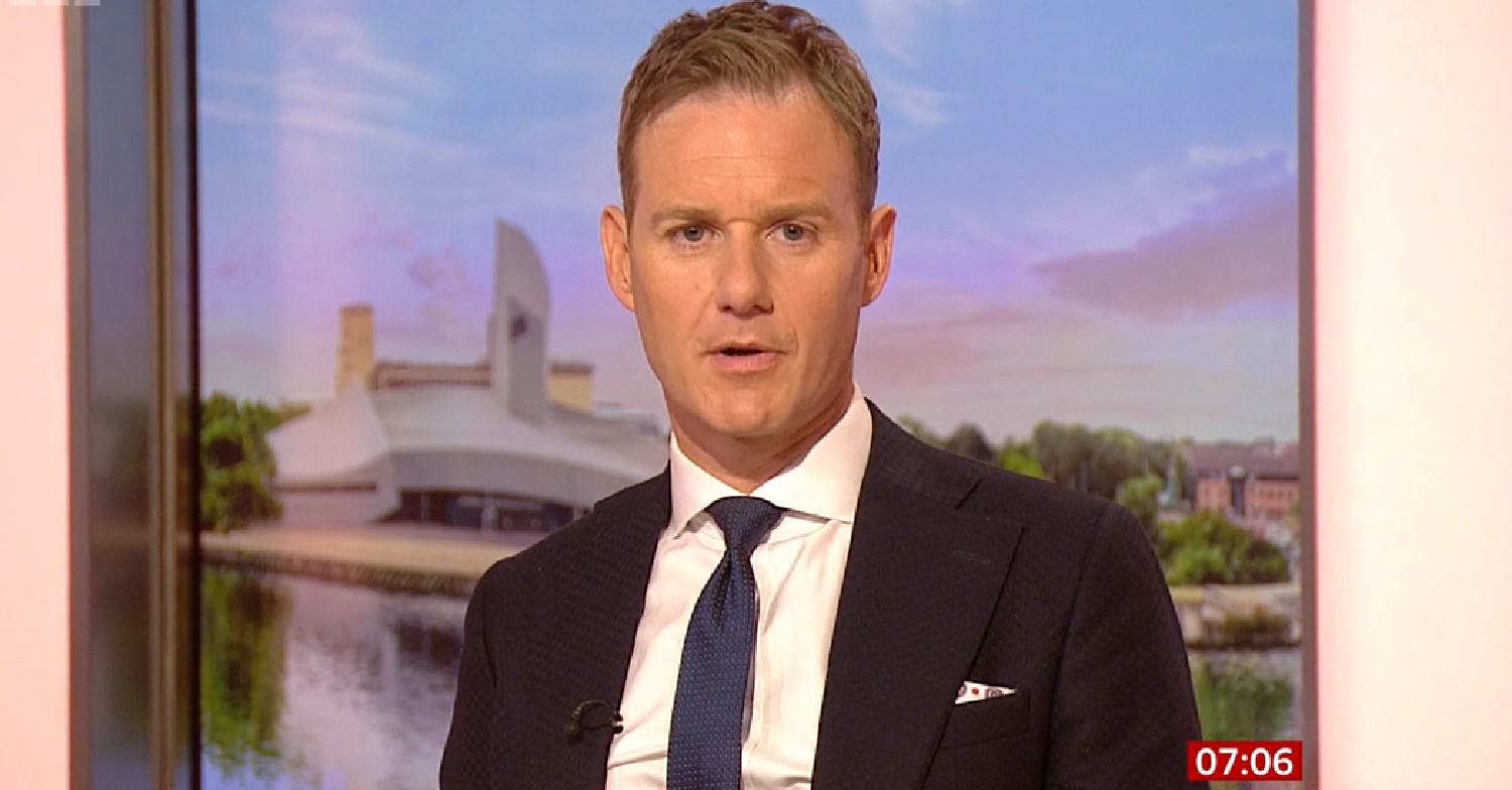 Dan Walker speaking to camera on BBC Breakfast