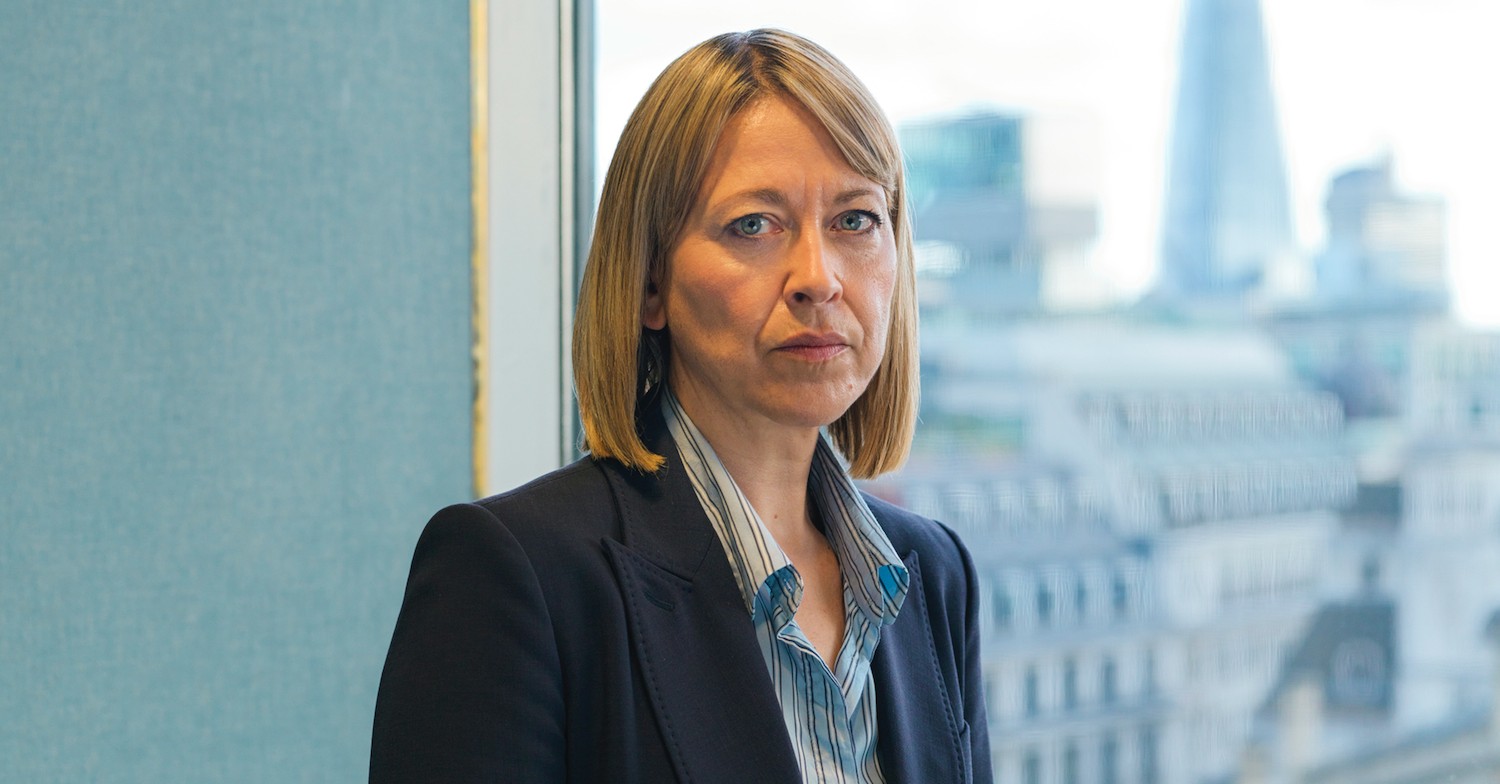 Nicola Walker as Hannah Stern in The Split looking cross