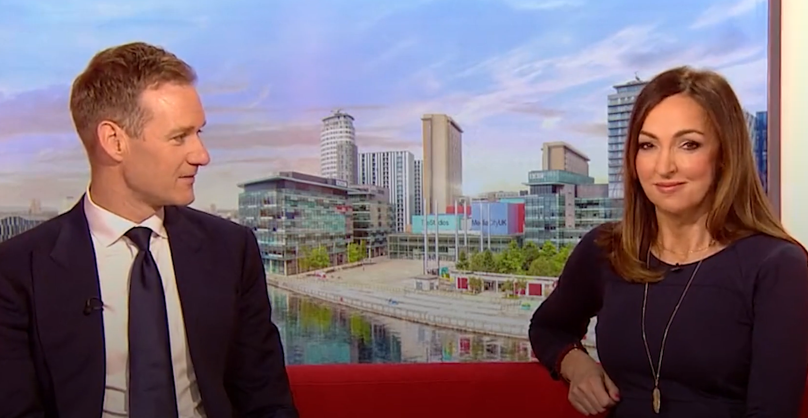 dan walker on bbc breakfast with Sally Nugent