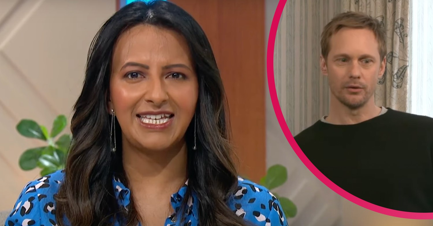 Ranvir Singh and Alexander Skarsgard on Lorraine on April 5, 2021
