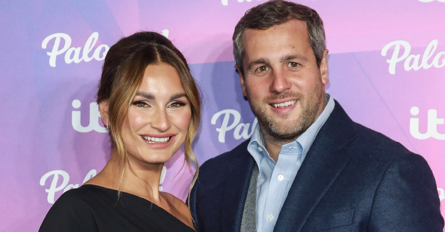 Sam Faiers and Paul Knightly smiling at the ITV Palooza party
