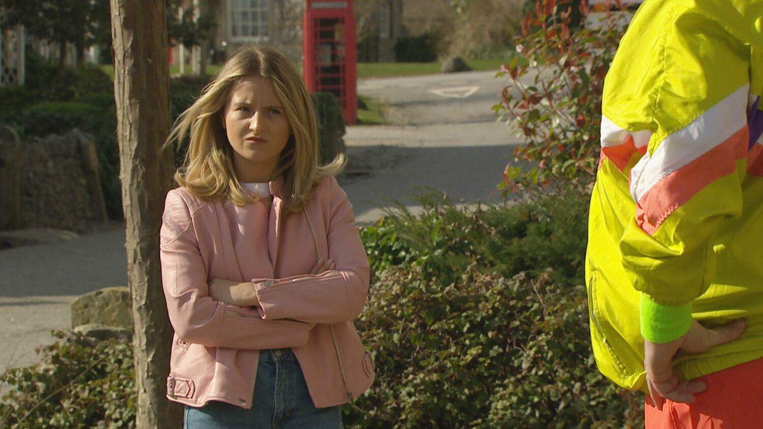 Emmerdale: Amelia folds her arms crossly at Dan