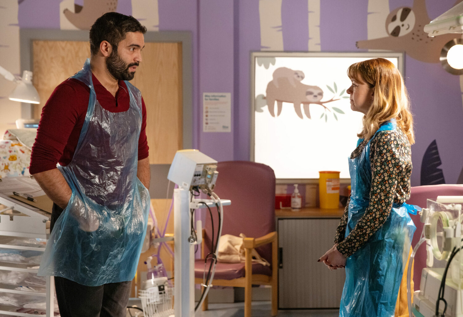 Imran and Toyah discuss Alfie in the neo natal unit in Coronation Street