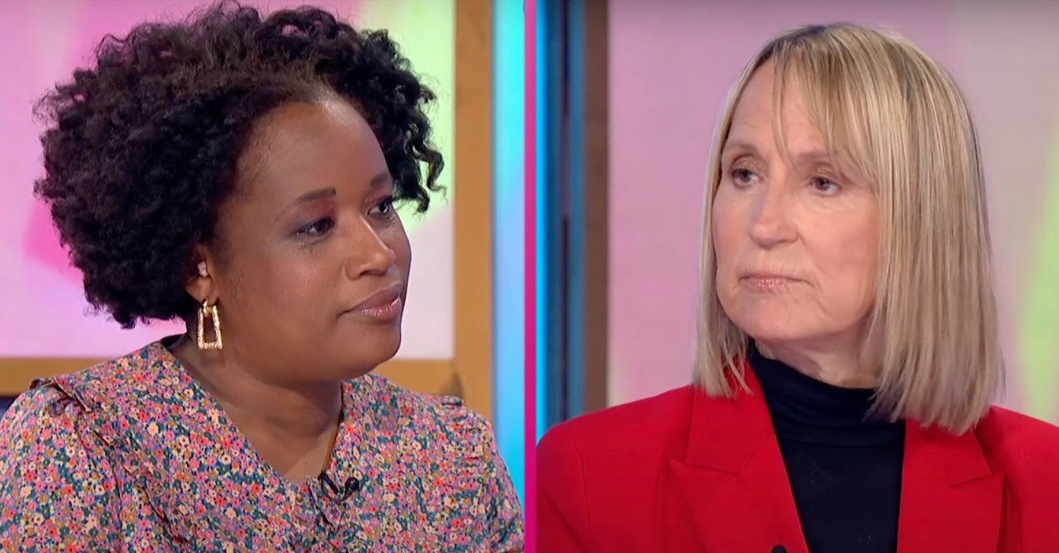 Charlene White and Carol McGiffin arguing on Loose Women today