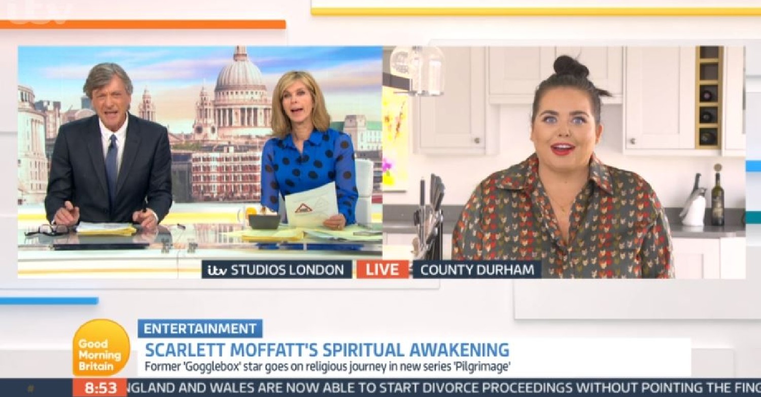 Scarlett Moffatt looking shocked on GMB