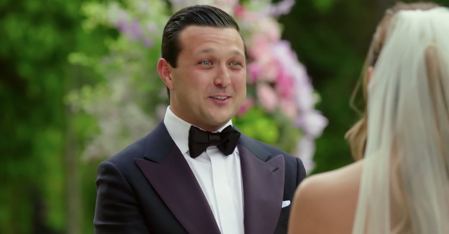 Dion in a tuxedo on Married At First Sight Australia