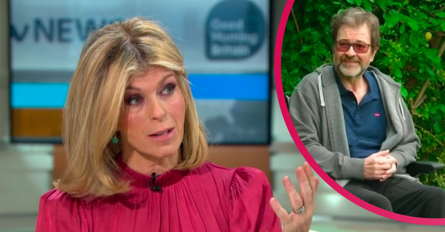 Kate Garraway on GMB alongside her husband, Derek Draper