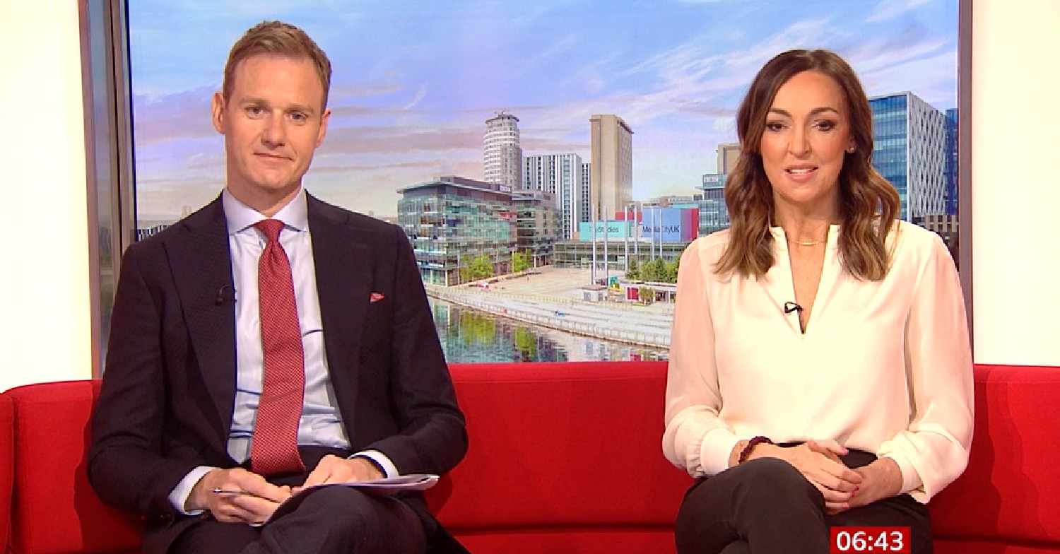 Dan Walker and presenter Sally Nugent hosting BBC Breakfast today April 6, 2022