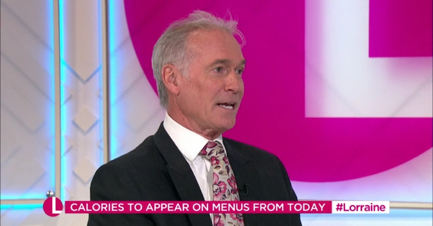 Dr Hilary Jones chatting on ITV's Lorraine today