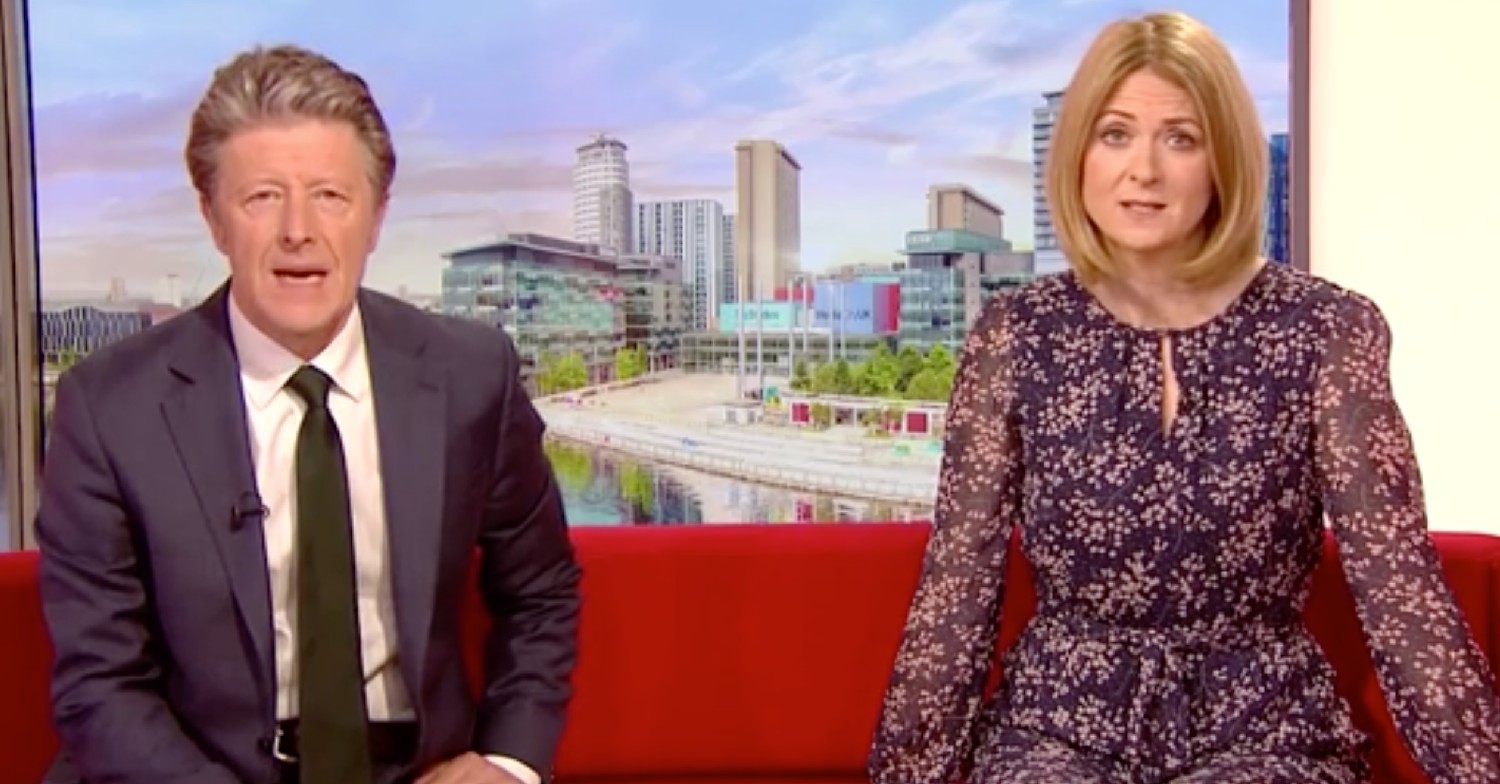 BBC Breakfast hosts Rachel Burden and Charlie hosting the show today