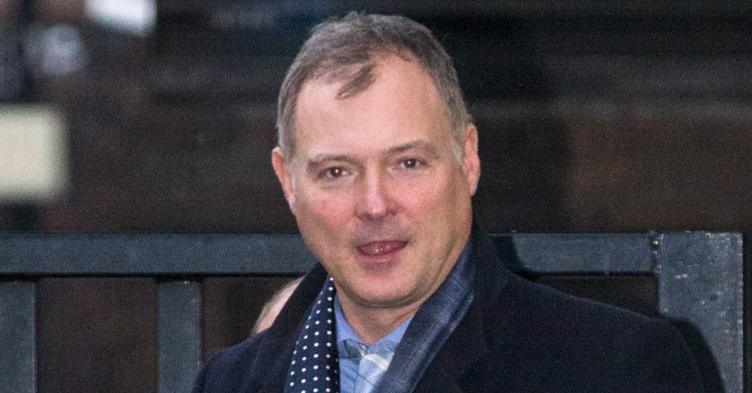 John Leslie outside the ITV studios