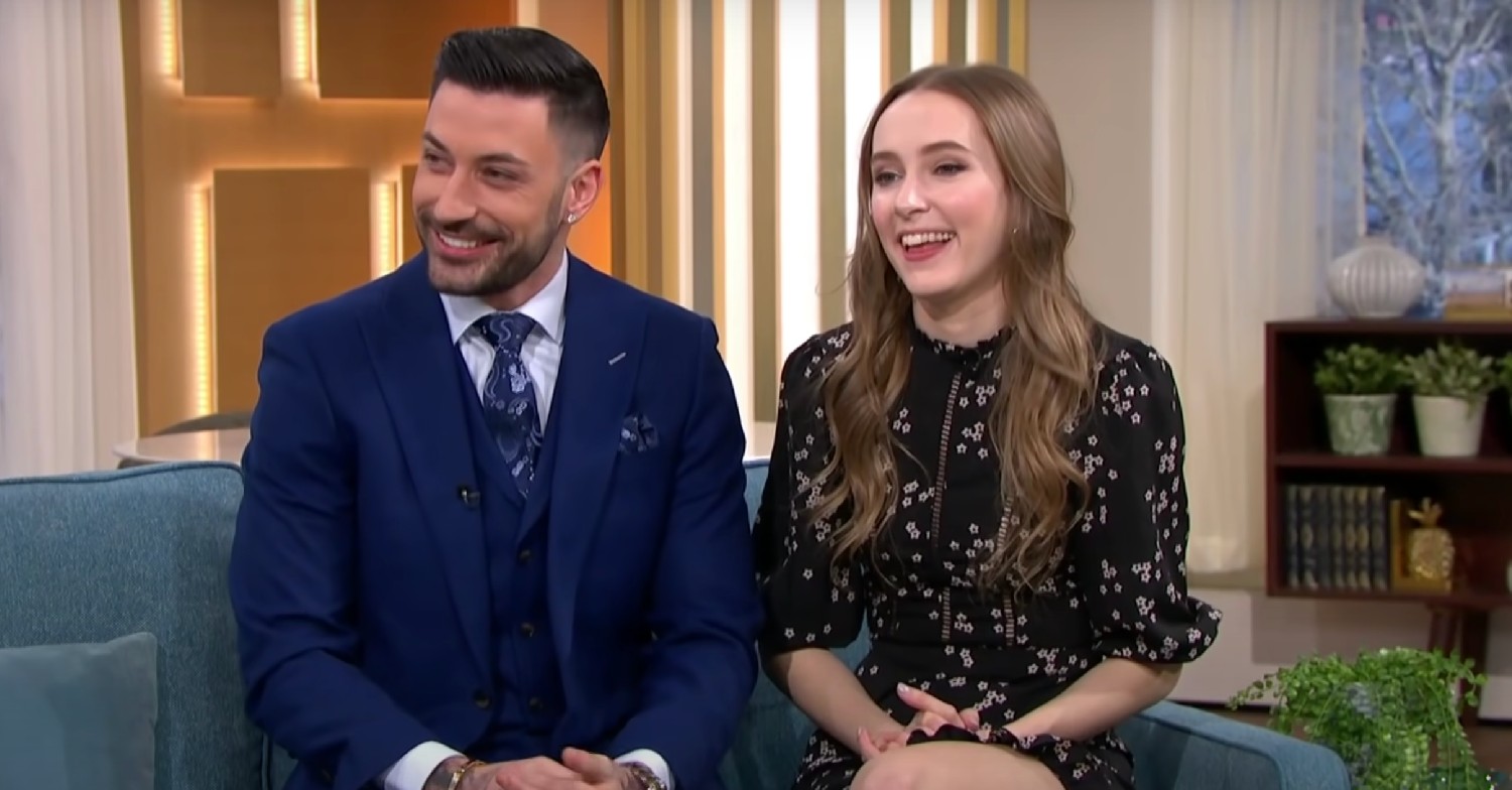 Rose Ayling-Ellis and Giovanni Pernice smile on This Morning
