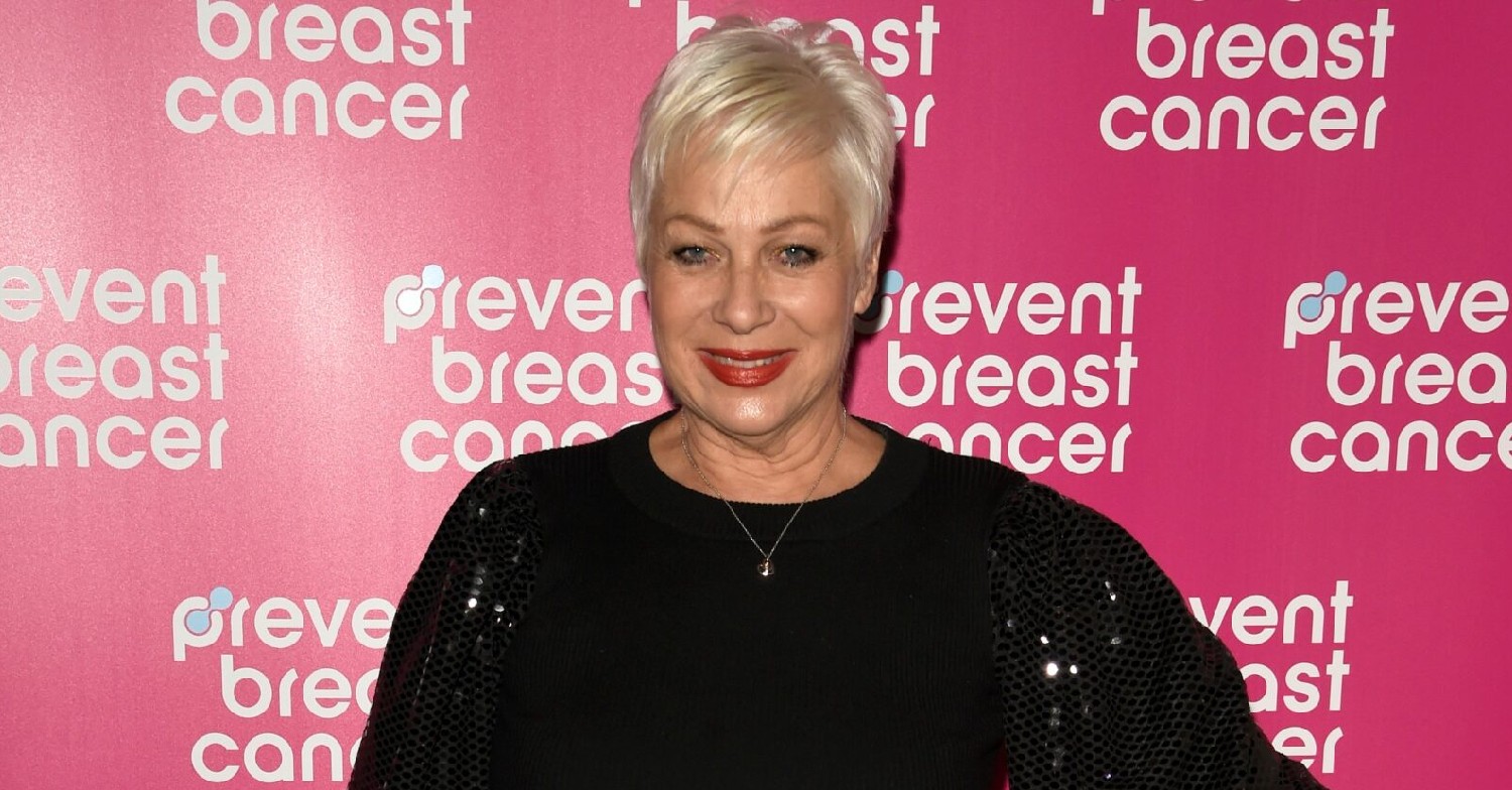 Denise Welch smiles in black outfit for Breast Cancer event