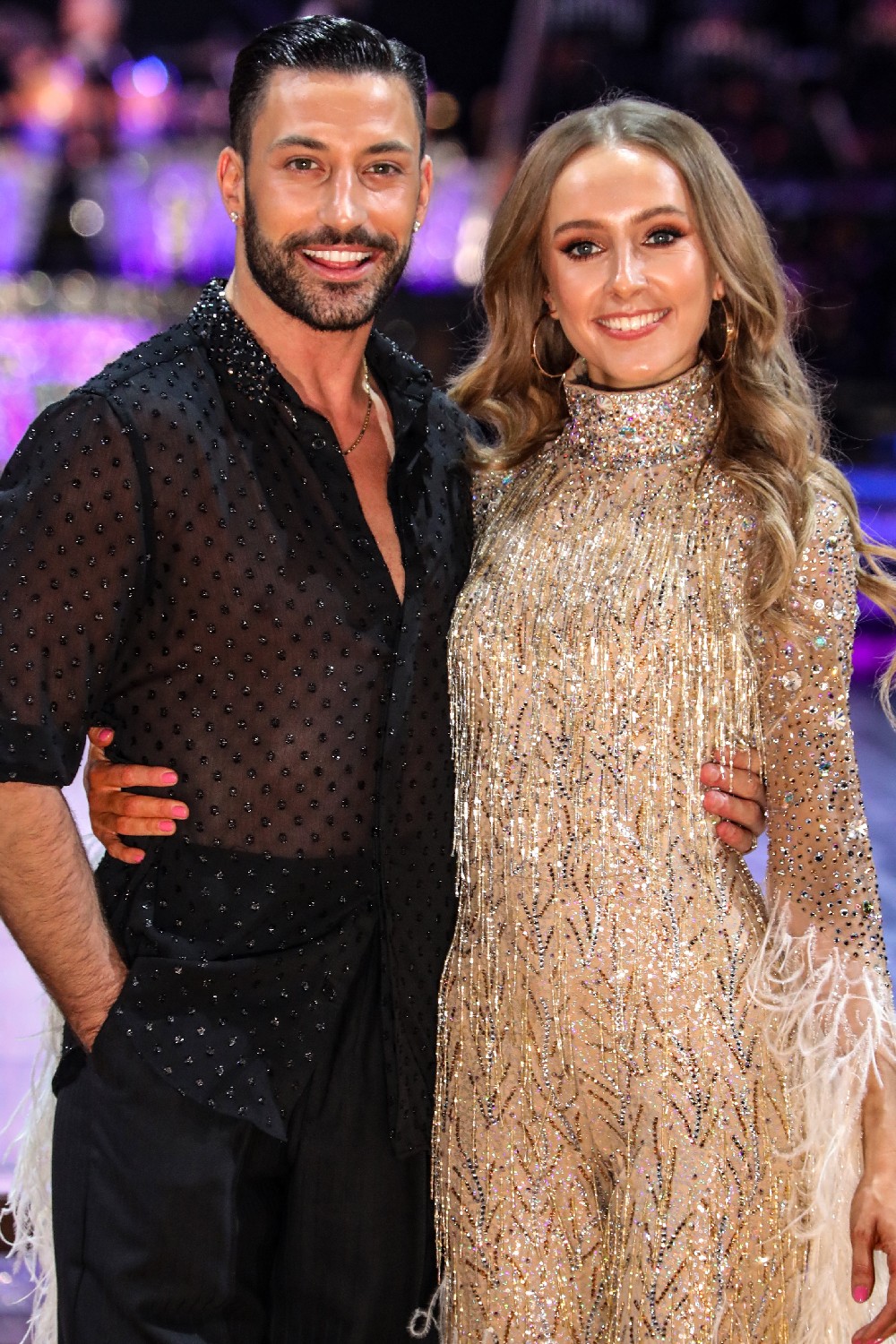 Giovanni Pernice and Rose Ayling-Ellis smile during tour launch