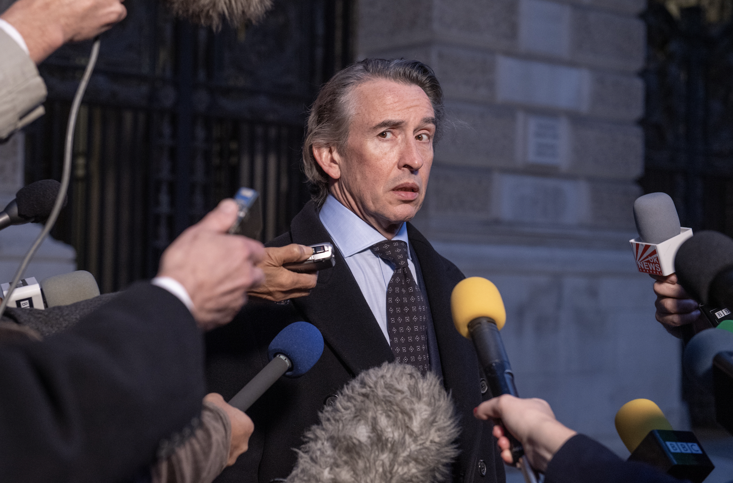 Steve Coogan playing Savile in The Reckoning on the BBC