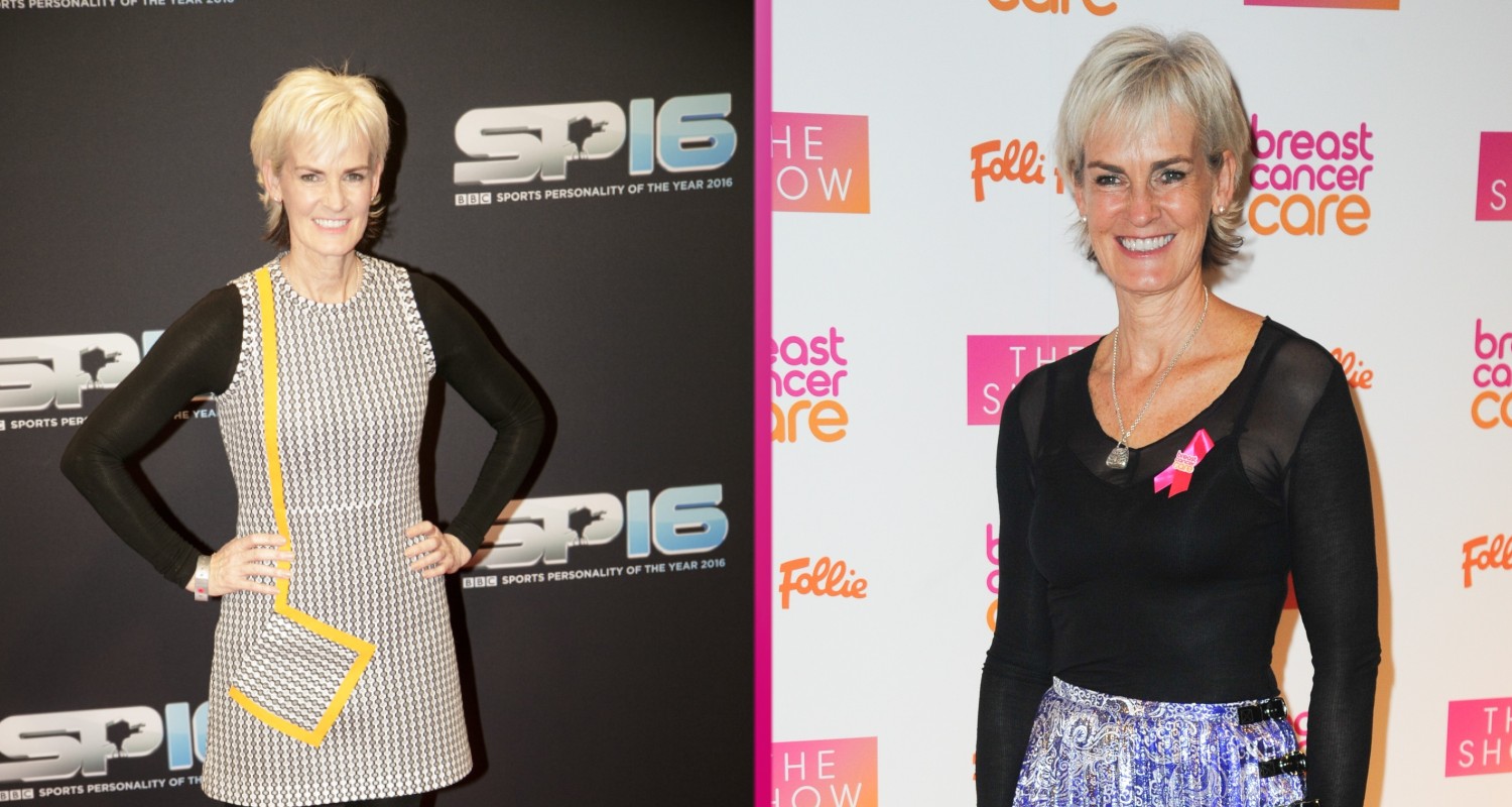 Judy Murray grinning on the red carpet