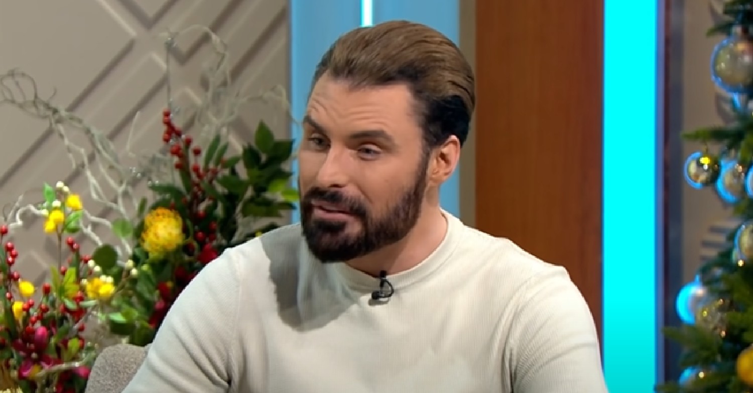 Rylan Clark appearing on Lorraine at Christmas