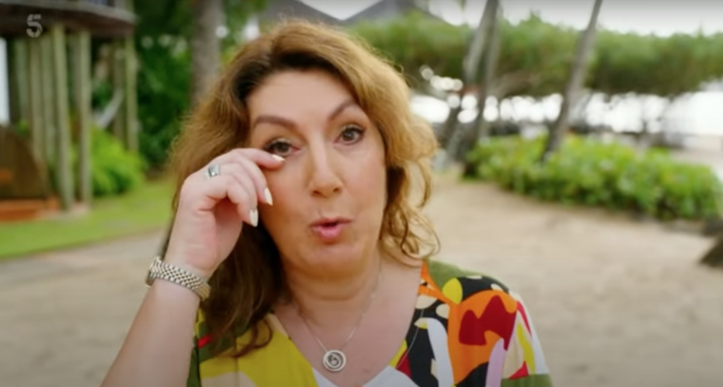 Jane McDonald crying in St Lucia