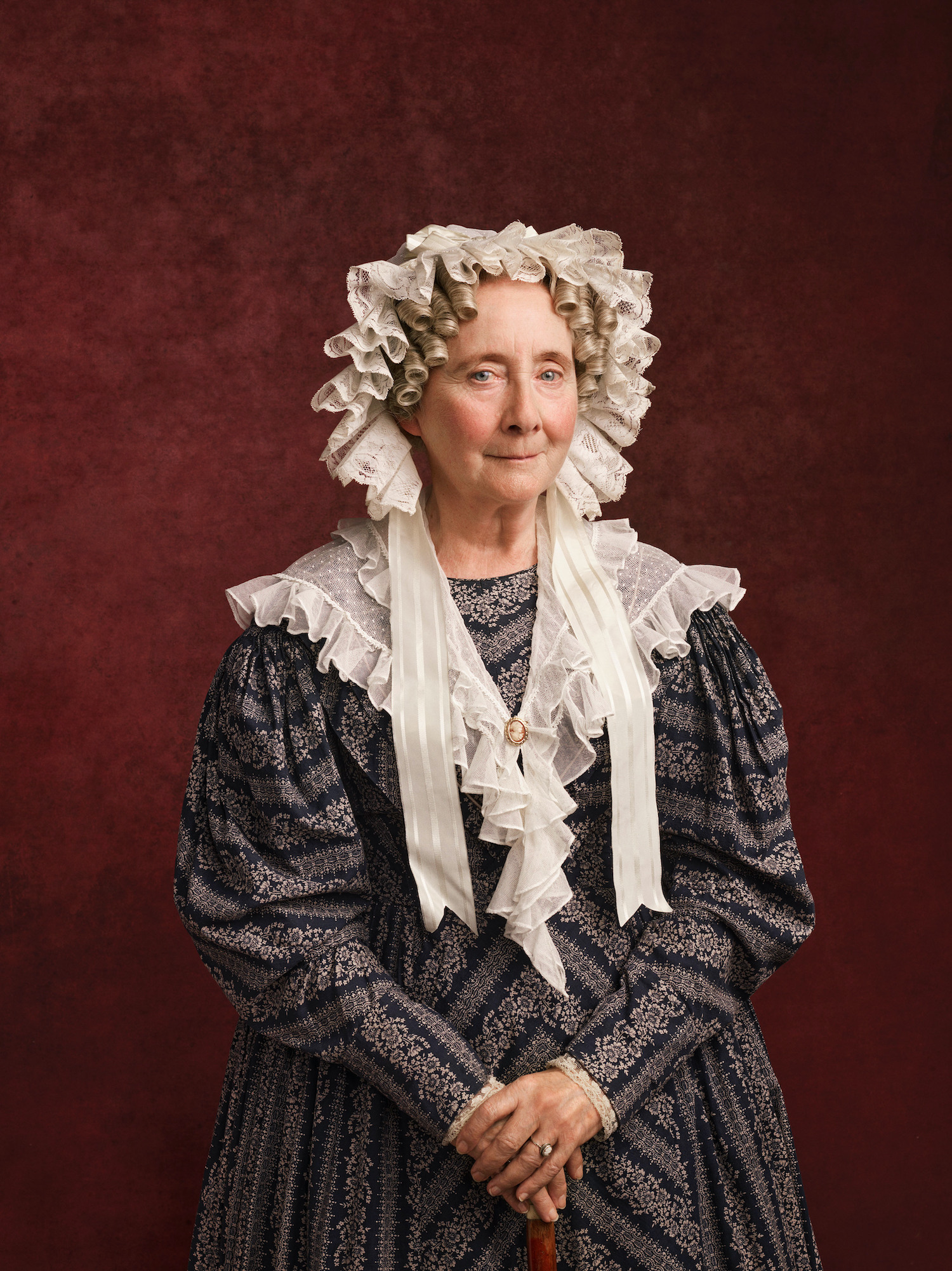 Gemma Jones smiles serenely for the camera as Aunt Anne in Gentleman Jack season 2