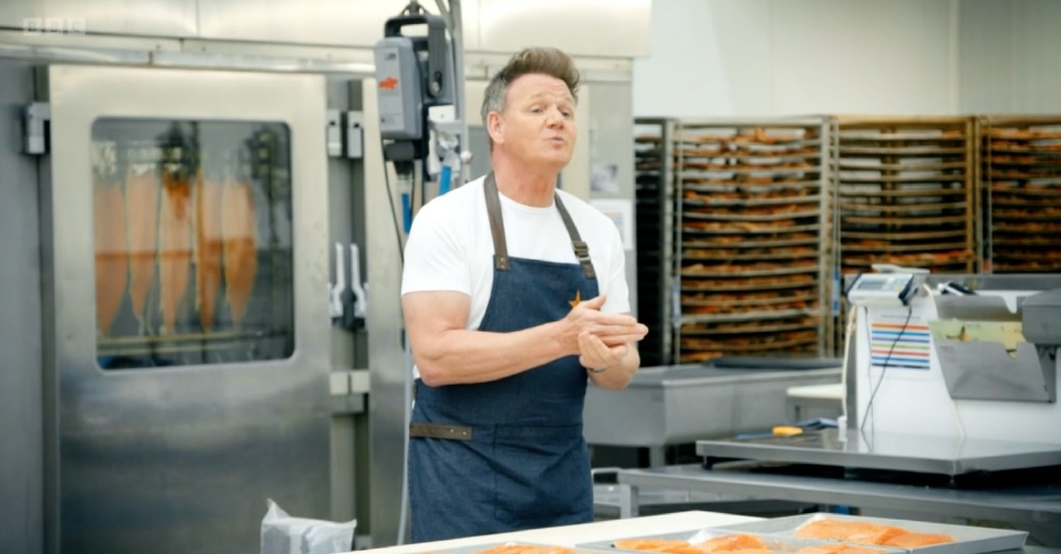 Gordon Ramsay talking in kitchen on Future Food Stars