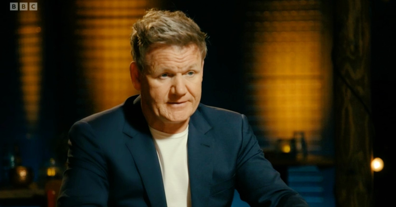 Gordon Ramsay in navy blazer on his new show Future Food Stars
