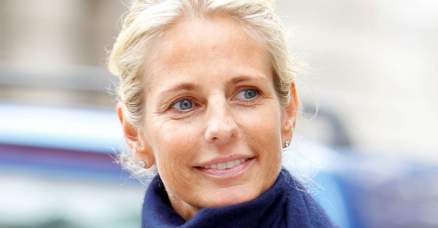 Ulrika Jonsson smiling in blue coat