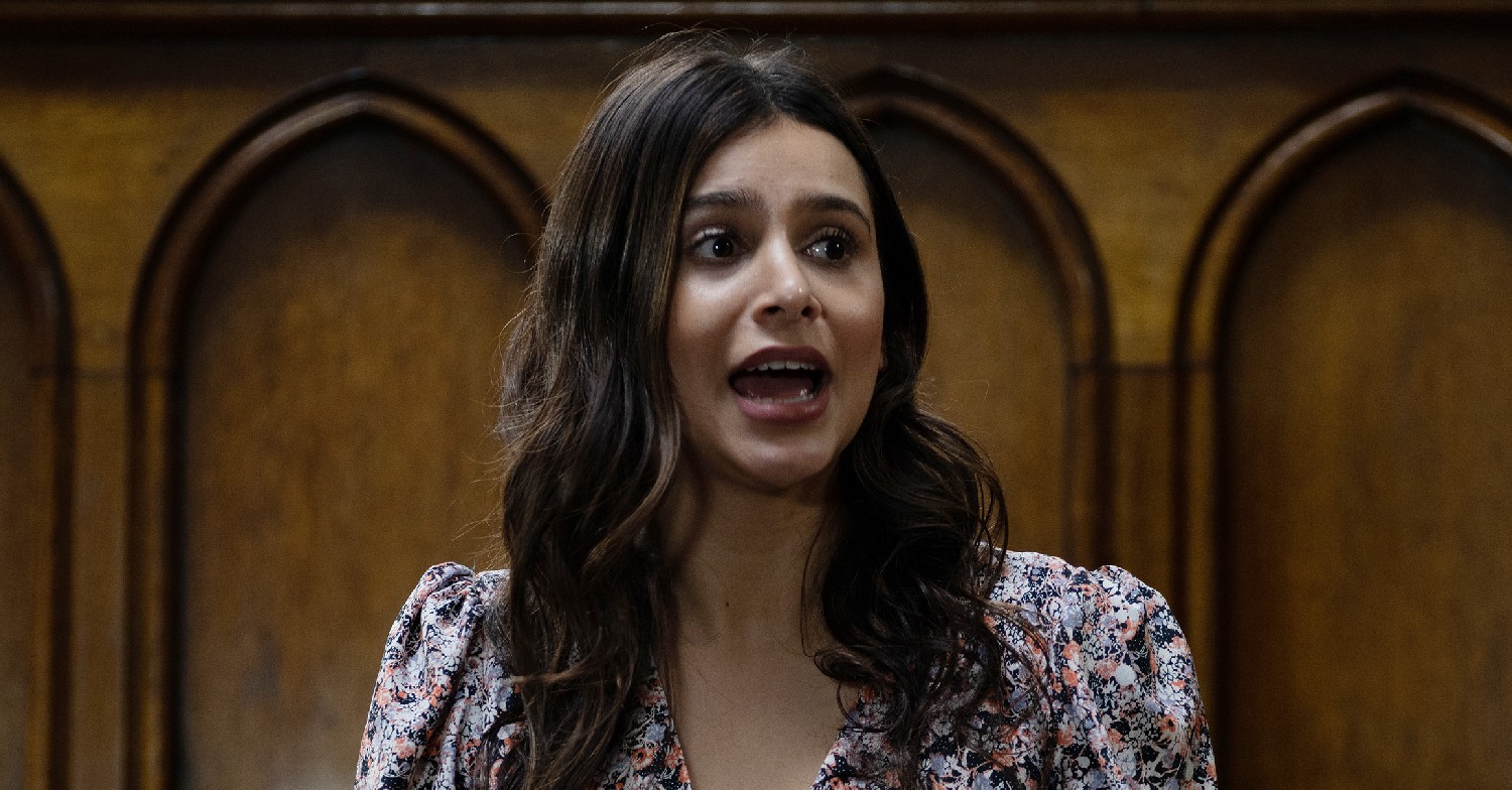 Emmerdale's Meena putting on a performance in court