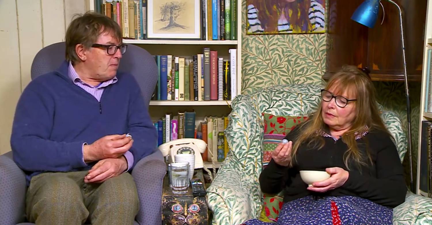 Gogglebox stars Giles and Mary speaking on the show