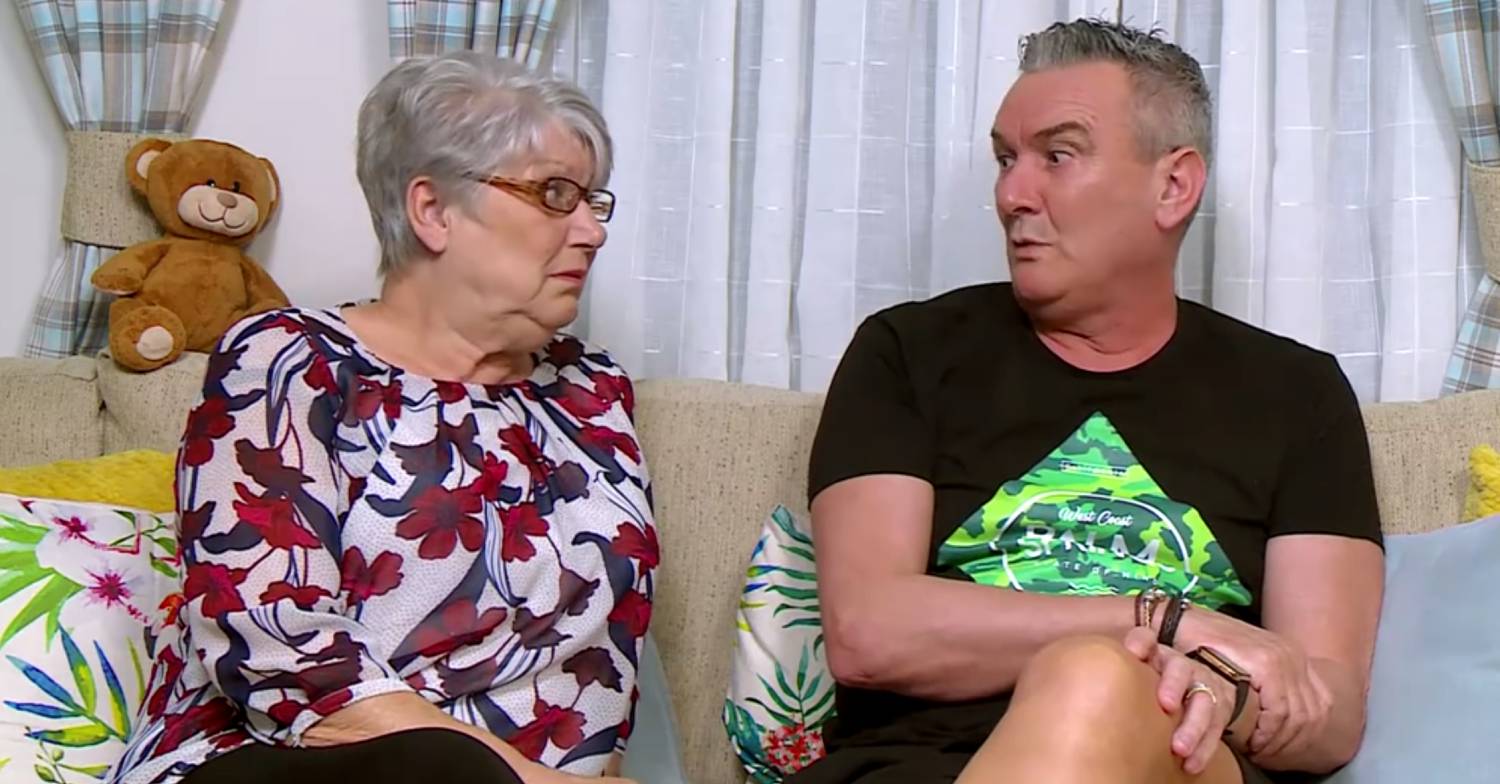 Jenny looks at a shocked Lee on Gogglebox
